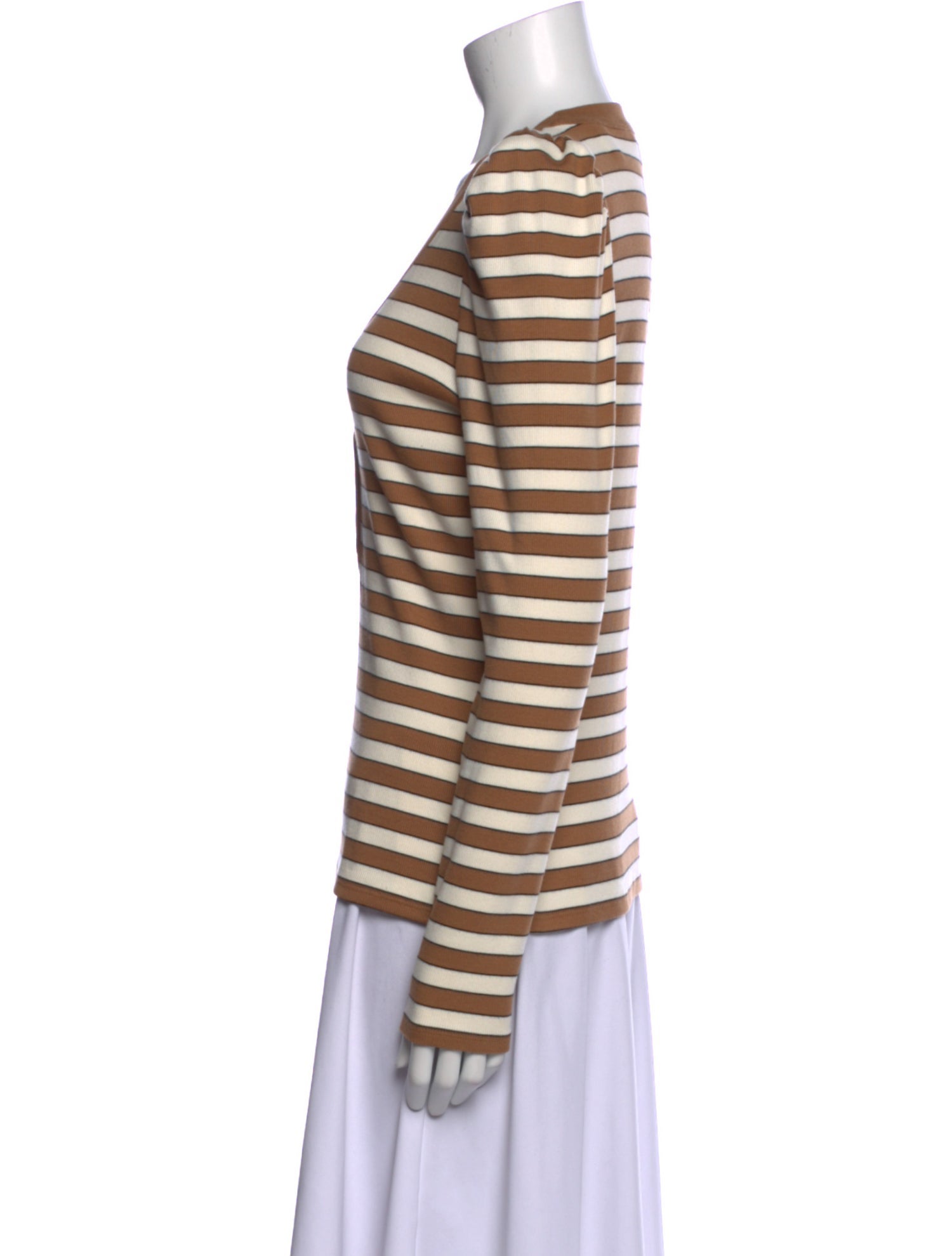 Veronica Beard Striped V-Neck Top